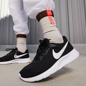 Nike black and white running shoes